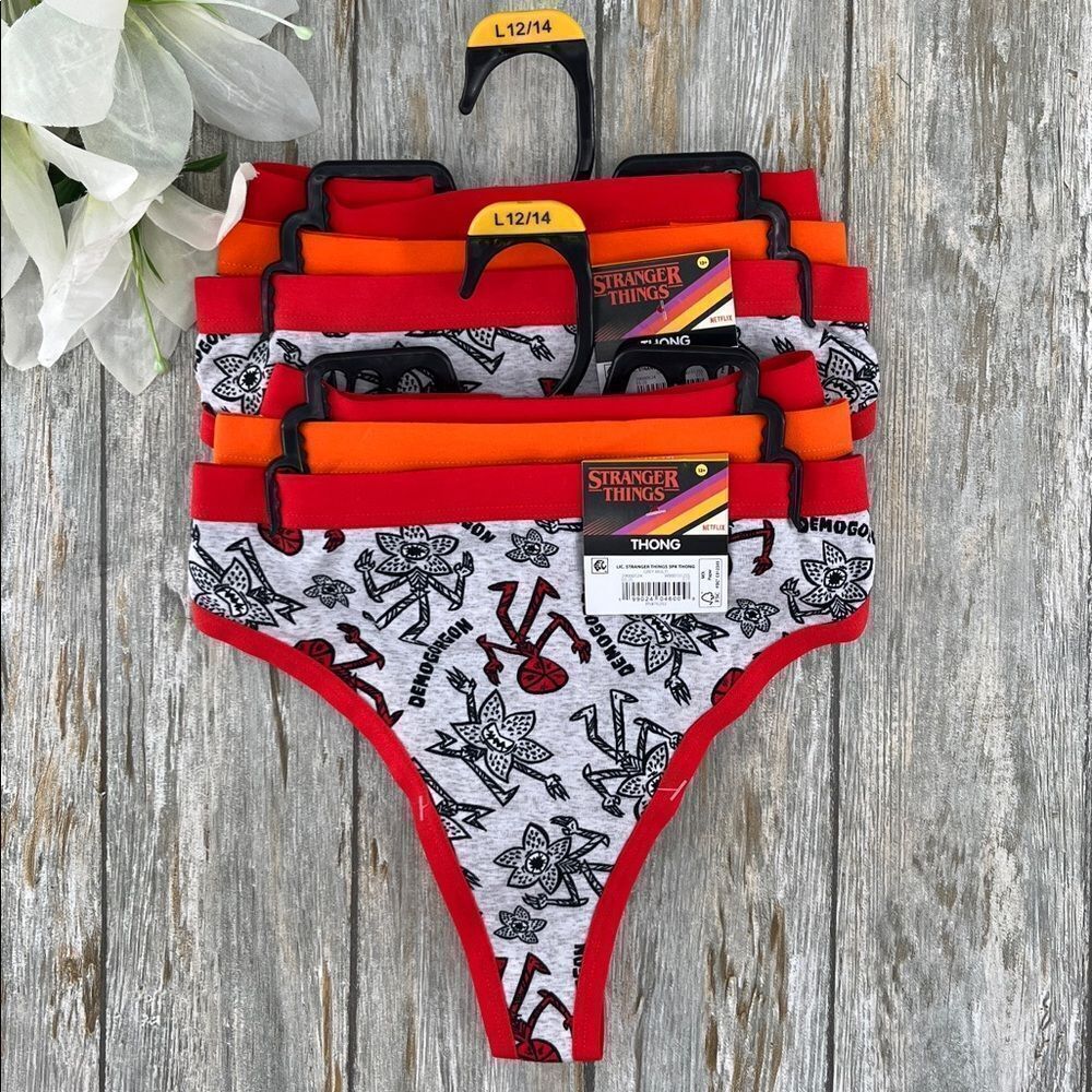 Stranger Things Halloween Thong Panties Underwear 2, 3-Packs Size L